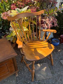 Vintage Wooden Windsor Armchair