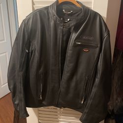 Men’s Leather Motorcycle Jacket Size XL  Fieldsheer