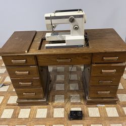Montgomery ward Sewing Machine & Desk