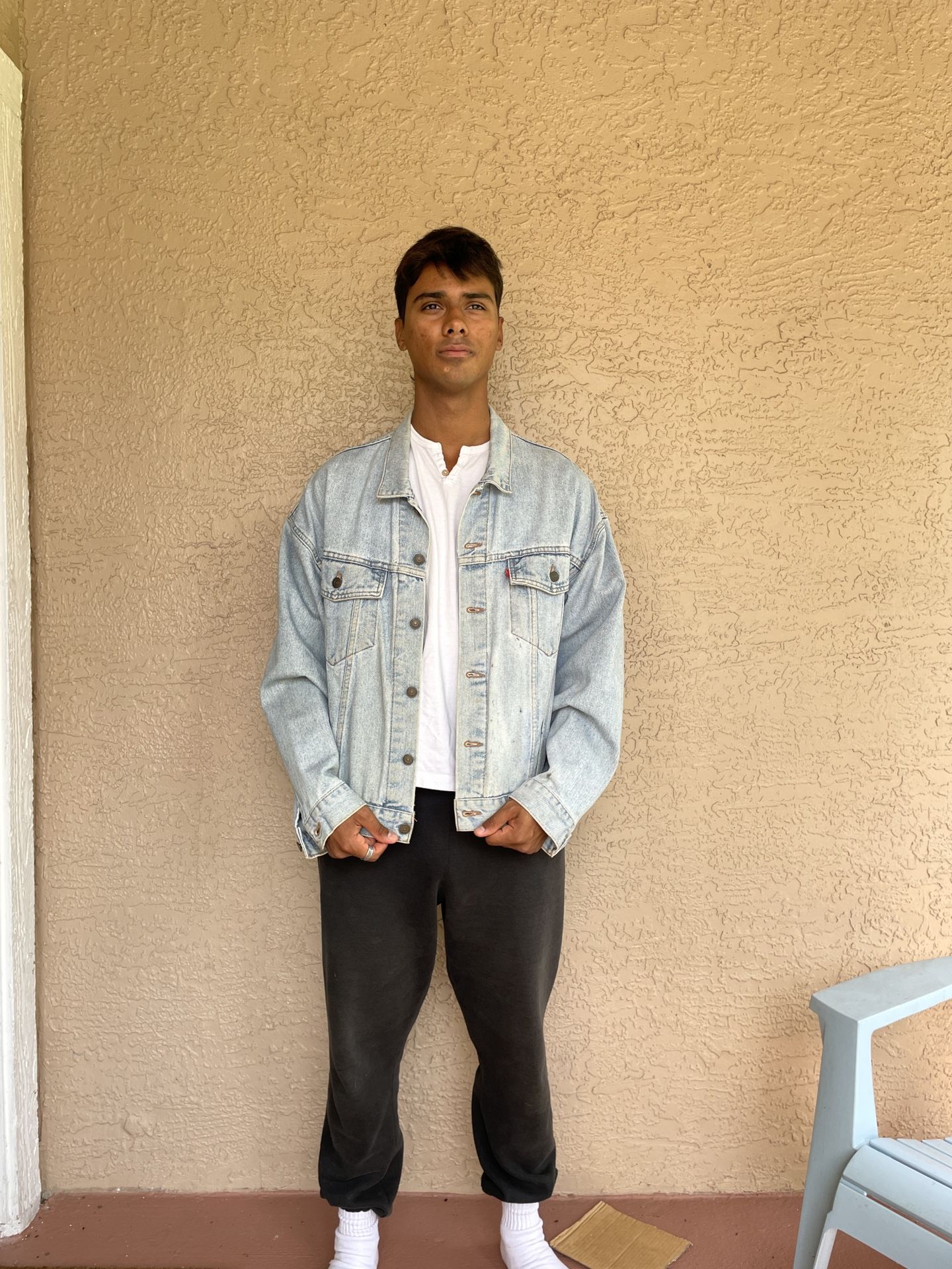Vintage 1990s Levi's Strauss & Co 70(contact info removed) Trucker Denim Jean Jacket Size L