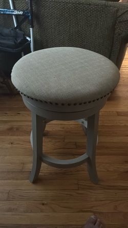 Round Upholstered Swivel Stool