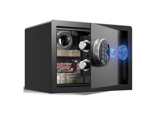 GrimTron Smart Biometric Fingerprint Safe With Silent Mode