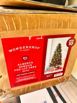 6 ft plastic christmas tree with lights