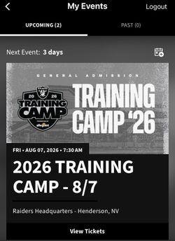 Raiders training camp practice