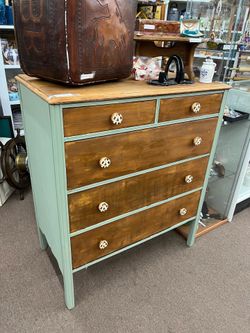 Antique Painted Wood Dresser