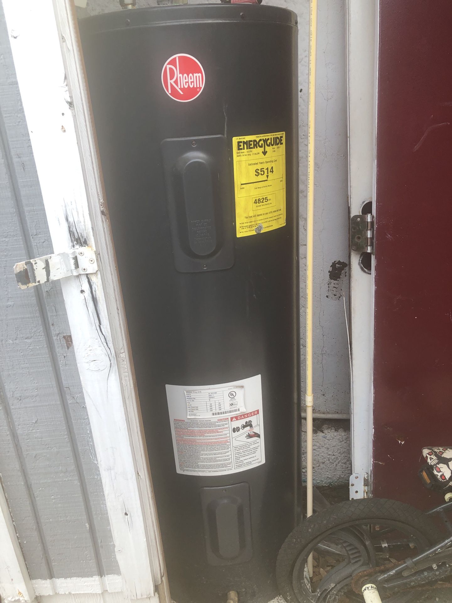 Rheem Performance 50 Gal. Tall 4500/4500-Watt Elements Electric Tank Water Heater