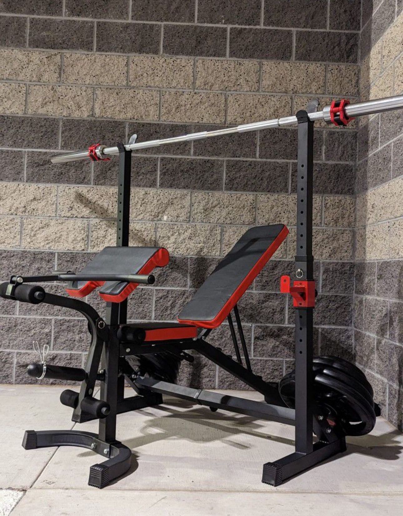 NEW squat Rack , Adjustable Bench , Weights , Olympic Bar Barbell