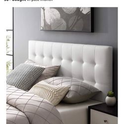 Queen Faux Leather Headboard