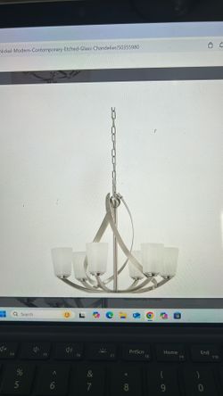Kicker Layla 6 Light brushed nickel Chandelier