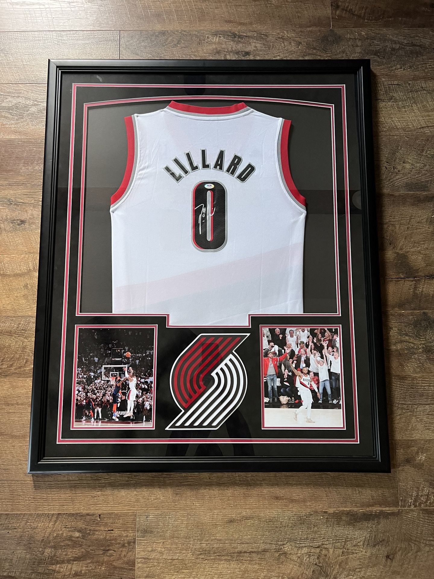 Damian Lillard Autographed and Framed Portland Trail Blazers Jersey
