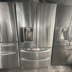 Lg French 4 Door Stainless Steel Fridge We Deliver And Install👨🏻‍🔧🚚