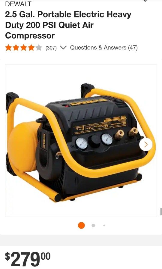 DeWalt 2.5 Gal. Portable Air Compressor