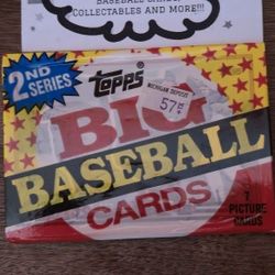 1989 Topps Big Baseball Cards Pack 2nd Series Sealed Wax Packs. Unopened.
