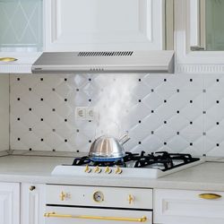 Comfee CVU30W4AST 30 Inch under Cabinet Ducted/Ductless Convertible Slim Vent Du