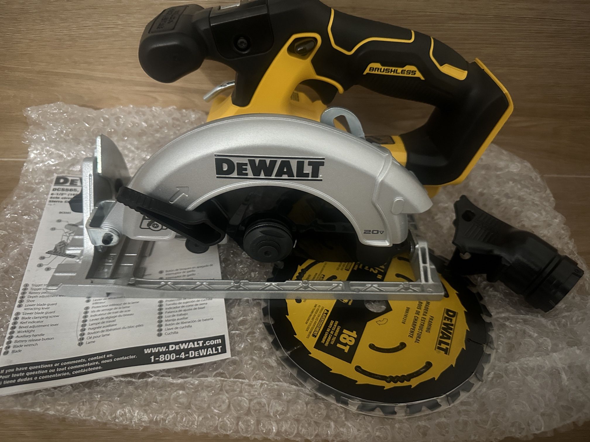 Dewalt 20v XR 6.5” Circular Saw (new)