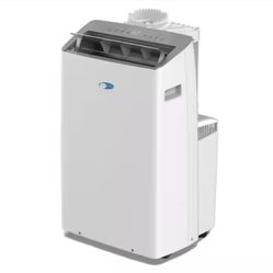 NEX 12,000 BTU (14,000 BTU ASHRAE) Portable Air Conditioner Cools 600 Sq.Ft. with Heat, Dehumidifier, and Wi-Fi in White