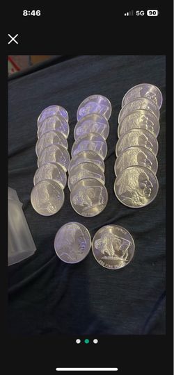 .9991 ounce silver rounds, Indian buffalo
