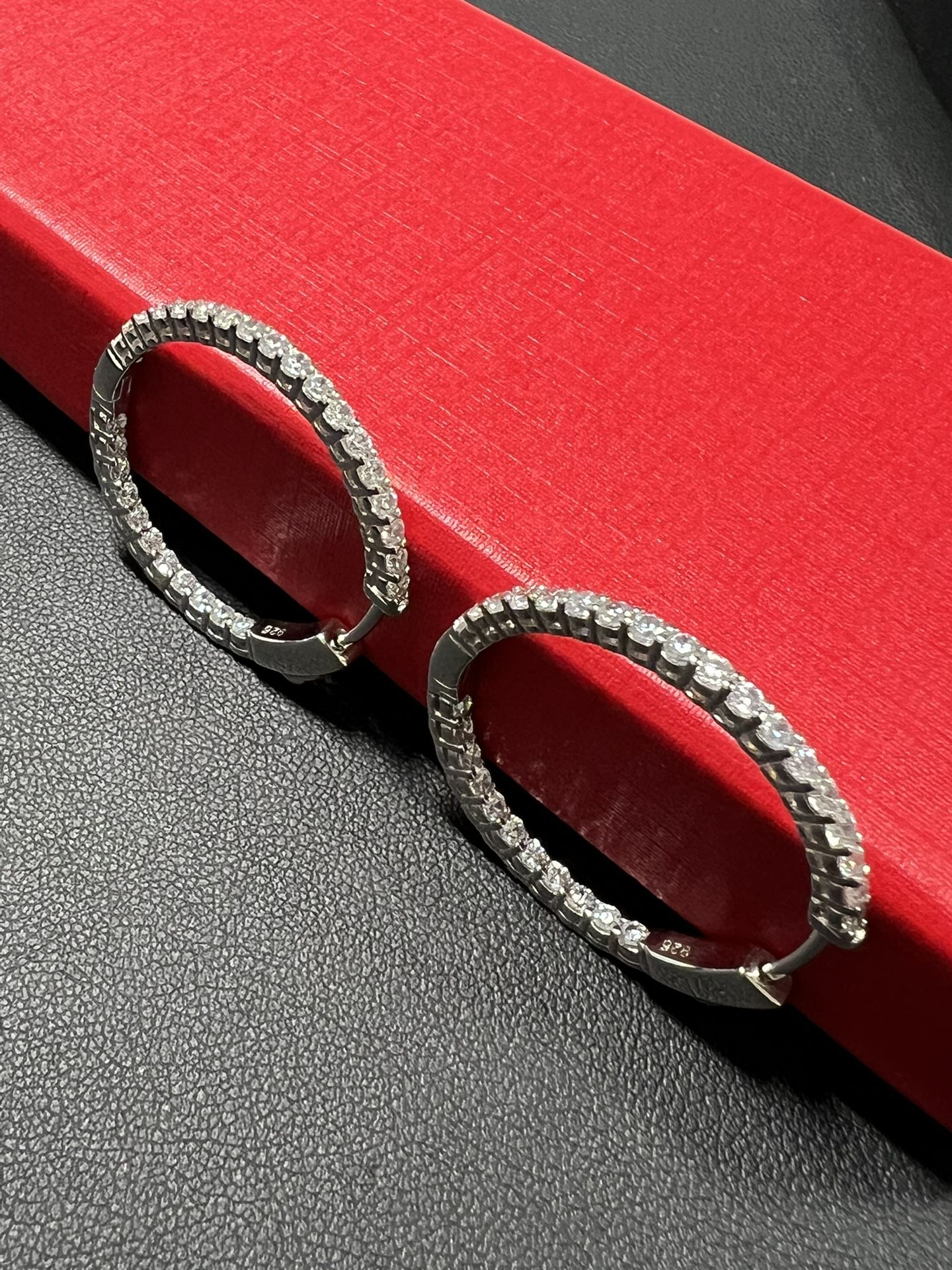 Diamond Hoop Earrings