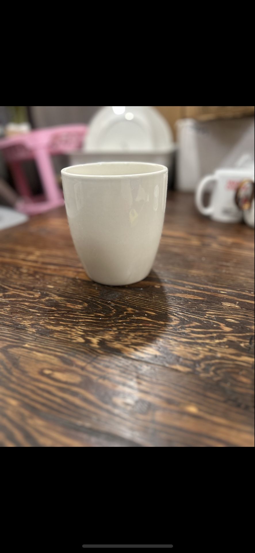 Ceramic off white pot