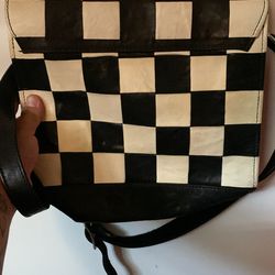vintage checkered purse