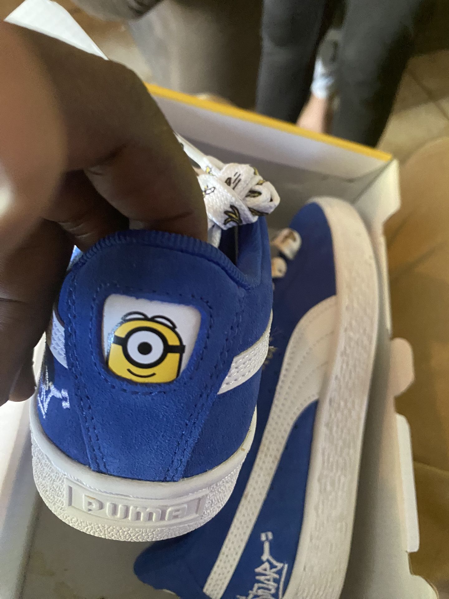 Minions Suede Jr Olympian Blue Puma White