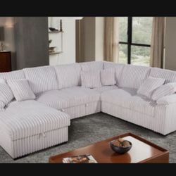 New Super Comfy ~ Soft Touch Sofa Sleeper Sectional 