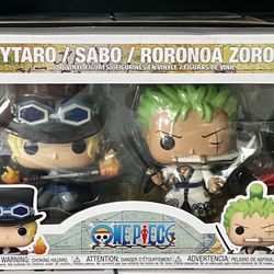 Funko Pop One Piece Luffytaro Sabo Roronoa Zoro & Jinbe 4 Pack Gamestop