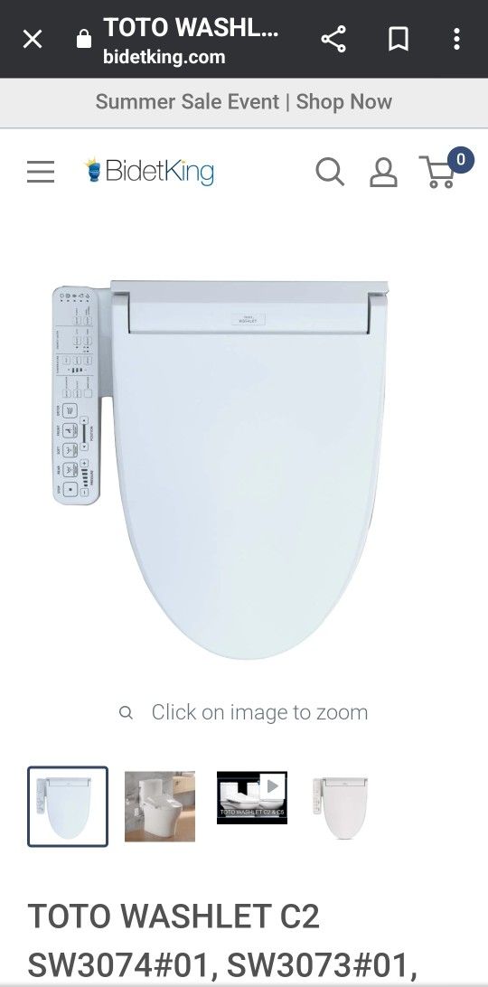 New TOTO WASHLET C2 SW3074#01 Bidet