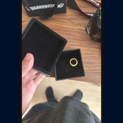 Chrome Hearts Replica Gold Plated Ring Moissanite