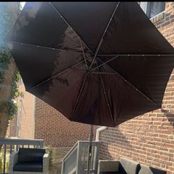10 Foot Large Patio Umbrella w/ Weighted Sand Base *New*
