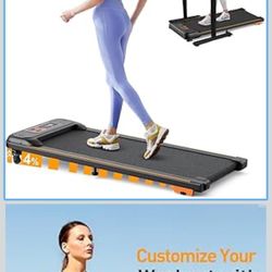 Walking Pad Treadmill with Incline and APP, Under Desk Portable Treadmill for Home Office with 265 Lbs Weight Capacity 2.5HP, Remote Control, Led Disp