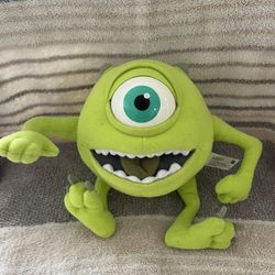 2001 Hasbro 6" Disney Monsters Inc Action Eye Mike Wazowski Animated Plush