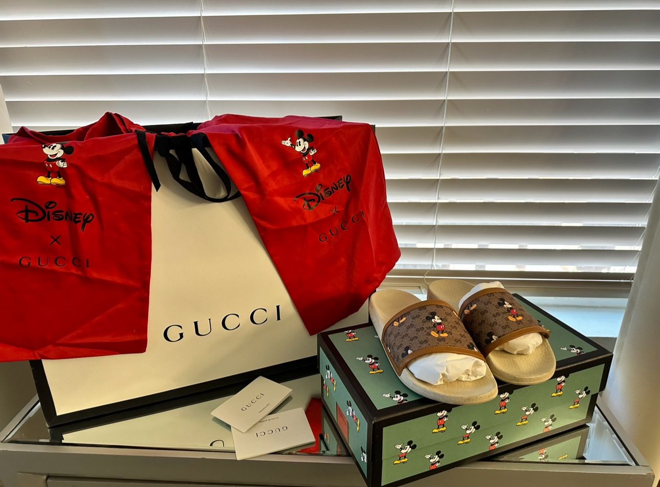 Disney x Gucci Mickey Mouse Women Slides Size 5