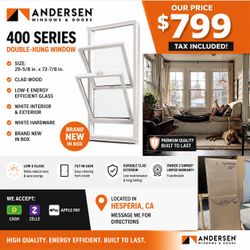 🔥 BEAUTIFUL ANDERSEN 400 SERIES WINDOW – BRAND NEW IN BOX 🔥  Hello everyone!  We have this beautiful Andersen 400 Series Double-Hung Window availabl