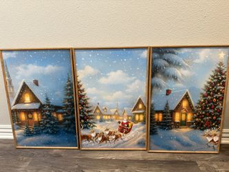 Christmas snow wall art - NEW