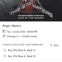Roger Waters Tickets United Center 7/26/22