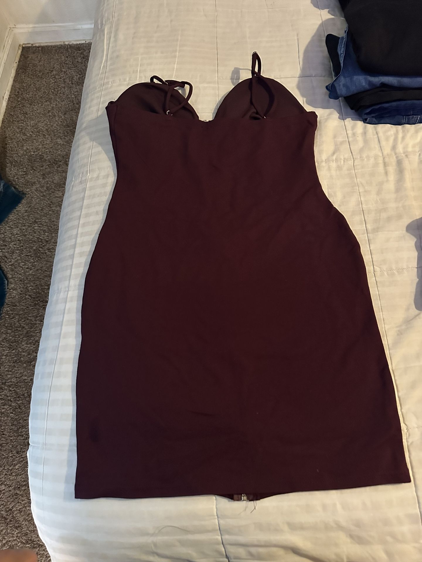 wine color dress
