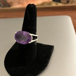 Alexandrite Ring Set In Silver