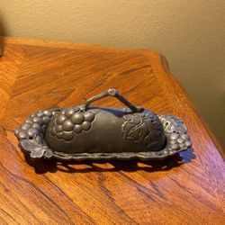 Arthur Court Grape Design Butter Dish