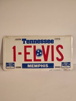 1- ELVIS  Tennessee Car Plate 