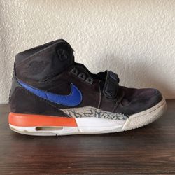 Jordan 1 Legacy 312 Shoes Black/Rush blue/brilliant Orange Size 7