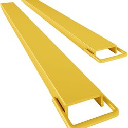 Forklift Extensions, 60" Fork Extensions 5" Width, Heavy Duty Fork Extensions for Forklifts, 1 Pair Forklift Extensions for Forklift Truck,Yellow
