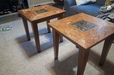 Matching Glass Side Tables