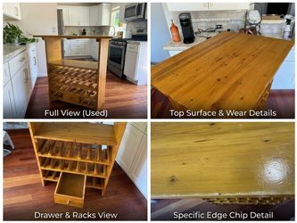 Used Wooden Wine Rack & Storage Bar