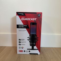 HyperX Quadcast S RGB USB Condenser Microphone - Black **Brand New**