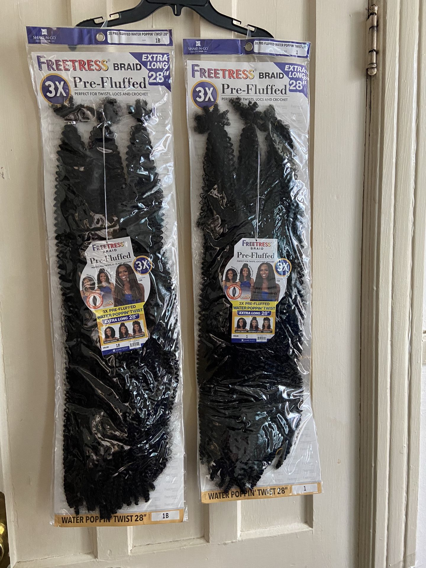 Freetress braid 3X PRE-FLUFFED- New 2packs |