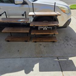 Bottle Brown Industrial Pipe Shelf