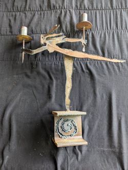 Metal Art Candlestick Holder
