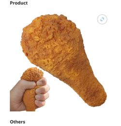 6PC- jumbo Realistic Fried Chicken Drumstick Squishy Toy, Soft Slow Rising Squeeze Toy, Funny Food‑Shaped Stress Relief Fidget Toy for Kids Adult