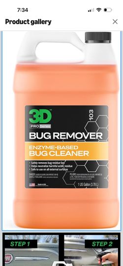 3D Bug Remover - All Purpose Exterior Cleaner & Degreaser to Wipe Away Bugs on Plastic, Rubber, Metal, Chrome, Aluminum, Windows & Mirrors, Suitable f